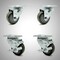 Service Caster 3 Inch SS Gray Polyurethane Swivel Top Plate Caster Set with 2 Brakes SCC SCC-SS20S314-PPUB-2-TLB-2 - alternate 1